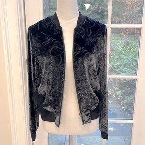 Olivia Palermo x Chelsea 28 velvet bomber jacket